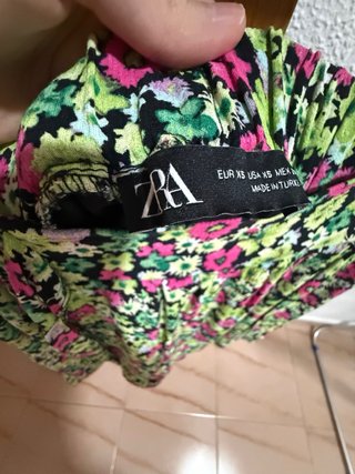 Falda pantalón Zara floral