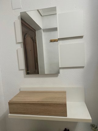 Mueble recibidor con espejo y cajón urge venta
