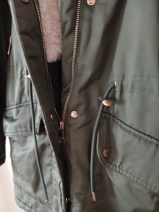 Abrigo verde mujer calentito.  Válido para talla M