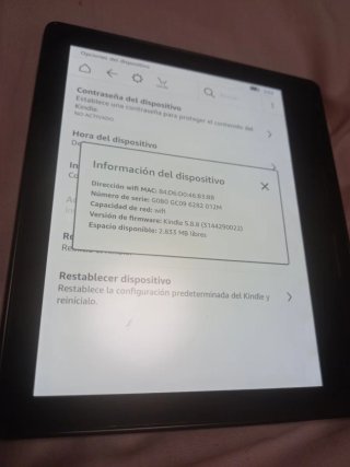 Kindle Oasis 8ª Gen Negro