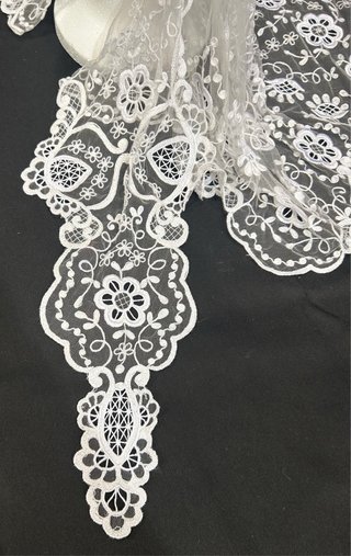 Mantilla de Novia Alicantina Blanca adulta
