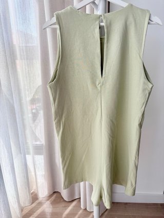 Mono Zara verde talla M algodón