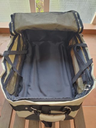 Conjunto Maleta y Mochila DHG Beige/Negro