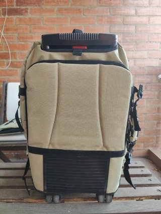 Conjunto Maleta y Mochila DHG Beige/Negro