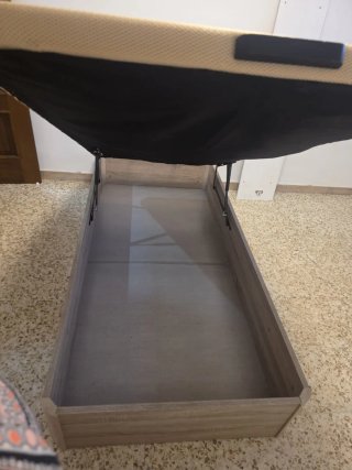 Canapé abatible madera y tela de 90