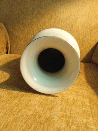 Jarrón Capeans Porcelana Blanco y Dorado