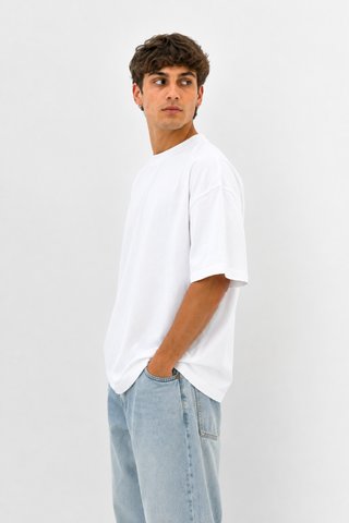 Camiseta Oversize Algodón 220g Blanca S