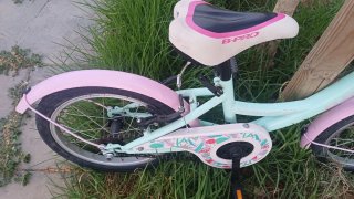 Bicicleta niña mint/rosa de 16"