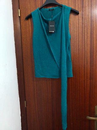 Top cuello alto con fular XS'(2), M' Massimo Dutti