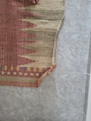 Alfombra SABA yute del Corte Inglés Beige y Rosa
