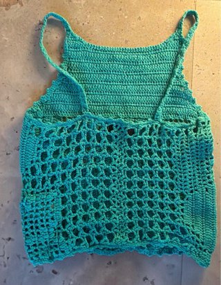 Top Zara Crochet Verde Claro