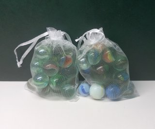 Bolsas de canicas de vidrio