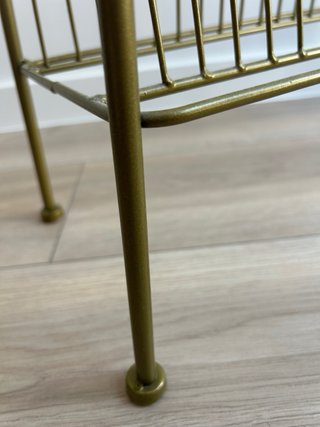 Mueble Vinilos Vintage Dorado Metal