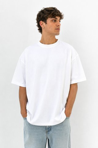 Camiseta Oversize Blanca Algodón T/L