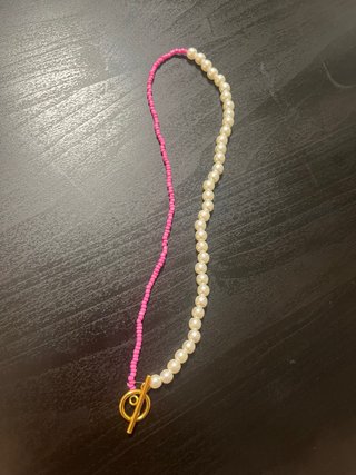Collar hecho a mano perlas y cuentas