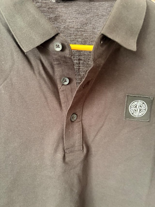 Polo Stone Island Negro Talla S