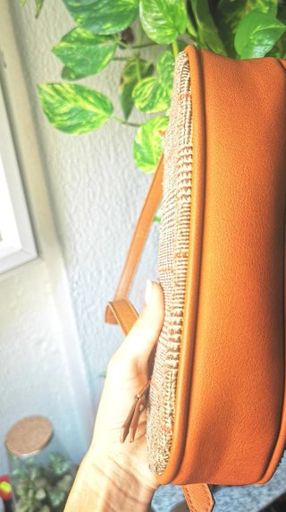 Bolso Misako cuadros marrón y beige