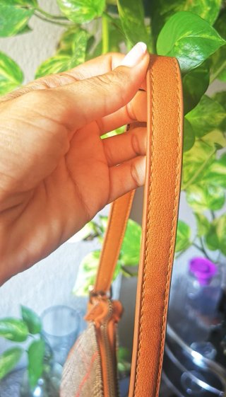 Bolso Misako cuadros marrón y beige