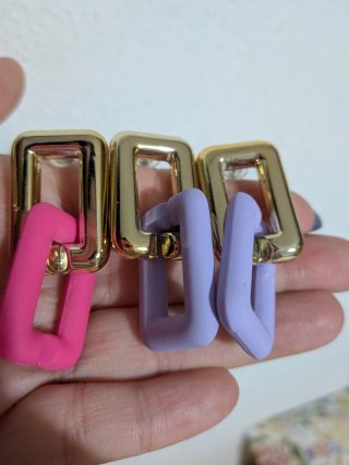 Pendientes Rectangulares Dorados y Coloridos