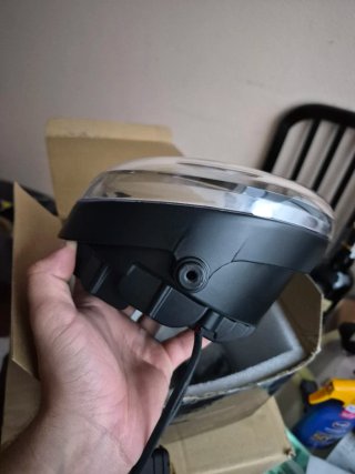 Faro LED rotondo nero