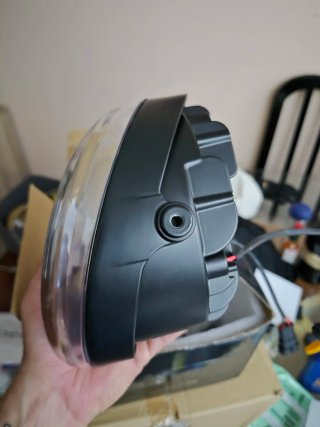 Faro LED rotondo nero