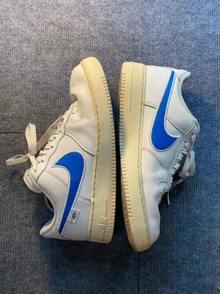 Nike Air Force 1 Low Cuero Blanco Azul