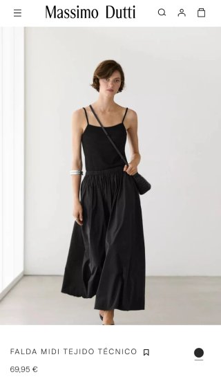 Falda midi tejido técnico XS'(2), S'(3), M'(3), L'