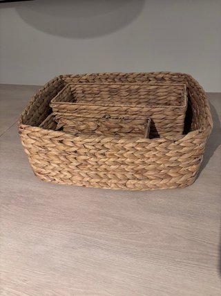 Conjunto 3 cestos jacinto de agua