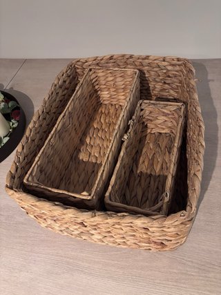 Conjunto 3 cestos jacinto de agua
