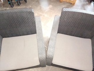 Sofá de exterior ratán gris