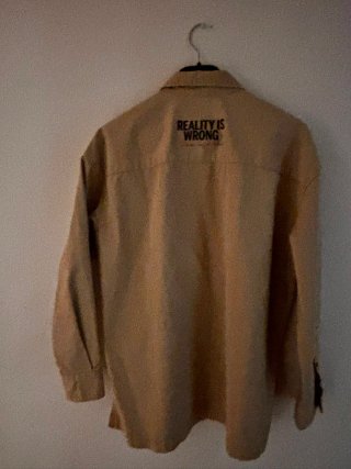 Camisa Bershka Beige Estampado Talla XS