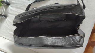 Bolso de viaje de piel LEONARD X SWAN negro