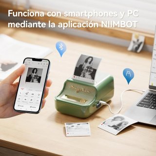 Impresora de Etiquetas NIIMBOT B21 Pro - Verde/Dor