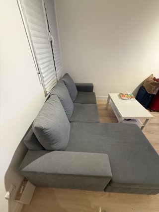 Sofá Chaiselongue Gris Tela