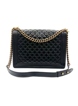 Bolso Chanel Boy Negro y Dorado
