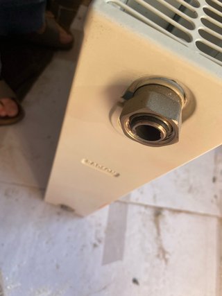 Radiador de gas blanco