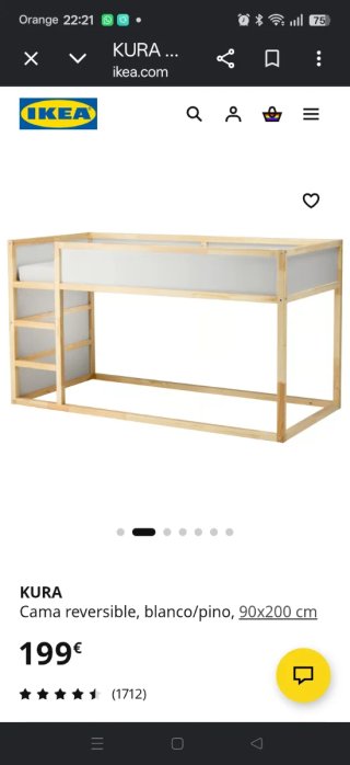 Cama kura Ikea Madera