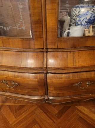 Vitrina Antigua Madera y Cristal