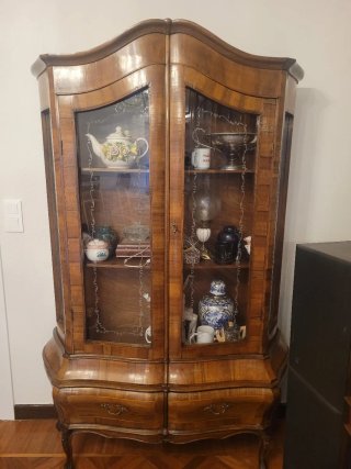 Vitrina Antigua Madera y Cristal