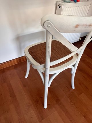 Sillas rústicas cocina madera y mimbre