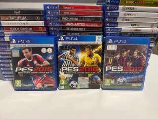 Lote 3 Juegos PS4: PES 2015, 2016, 2017