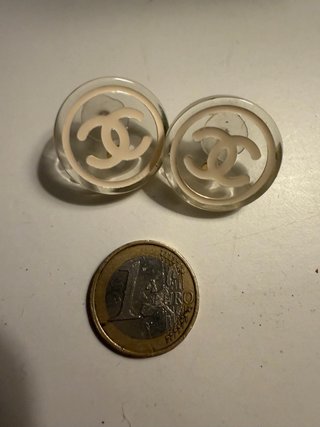 Orecchini Chanel Logo Beige
