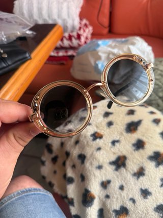 Gafas Jimmy Choo Redondas Doradas Negras