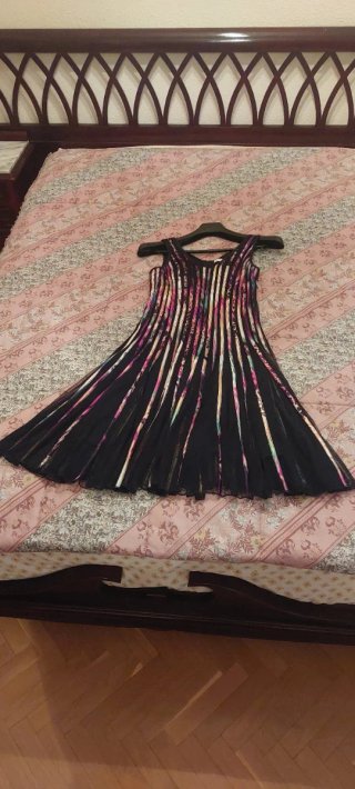 Vestido Pink Berry Paris Negro Multicolor Talla M