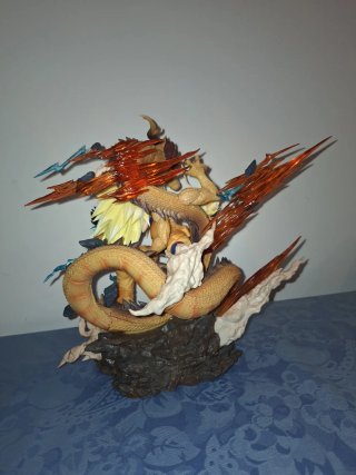 Figura Goku SSJ3 con Shenron y Gohan