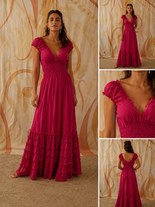 Vestido Self+ Brasil Magenta Talle Único
