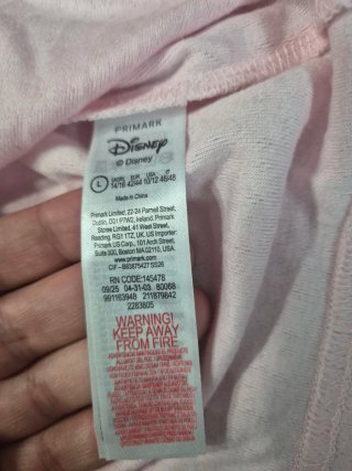 Camiseta Disney de pijama Talla L Rosa