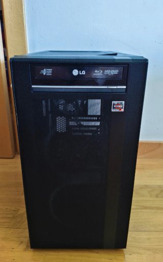 Caja M-ATX + Grabadora Bluray LG Super multi blue