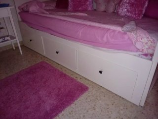 Cama doble blanca Ikea