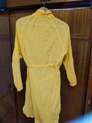 Camisa vestido naranja transparente